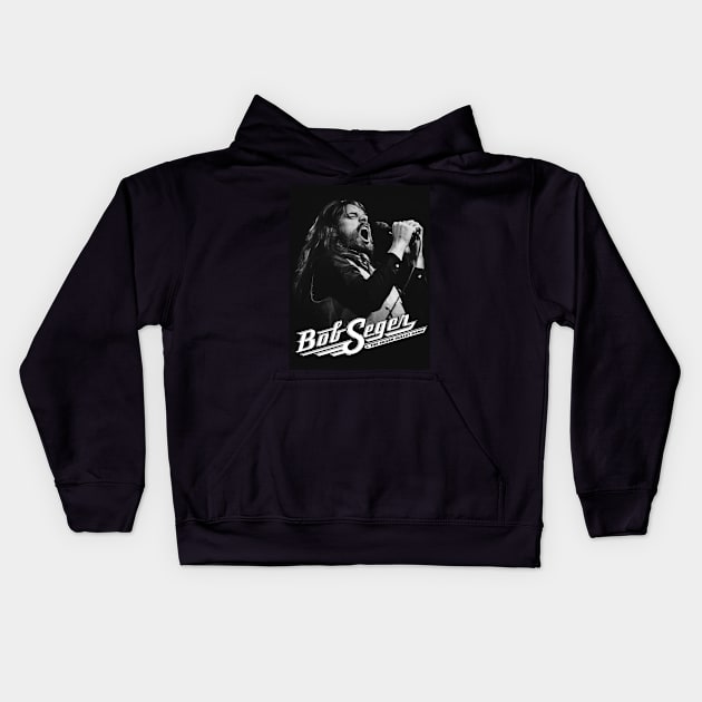 bob seger Kids Hoodie by mathildamal